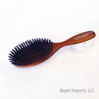 Paddle Hairbrush, oval w/ Pure Boar Bristles, Beech wood - dark #010-D