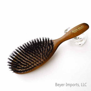 Men's Boar Bristle Hairbrush w/ Softer Bristles, Beech wood #093-soft