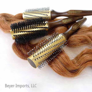 Gold-Plated Metal Tube Styling Brushes