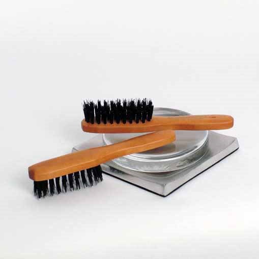 Traveling Hairbrush, small w/ Boar Bristles, Pear wood #094-travel-2